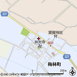 滋賀県東近江市梅林町210周辺の地図