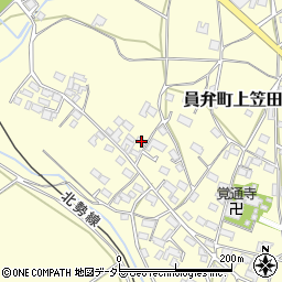 三重県いなべ市員弁町上笠田2195周辺の地図