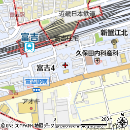 近鉄富吉コーポＢ棟周辺の地図