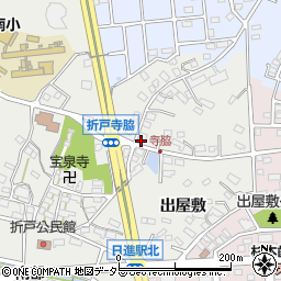 愛知県日進市折戸町寺脇周辺の地図