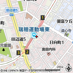 地下鉄　名城線瑞穂運動場東駅周辺の地図