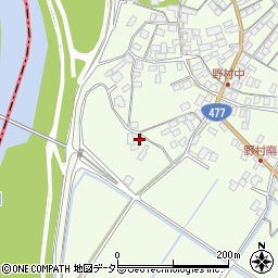 滋賀県近江八幡市野村町3156周辺の地図