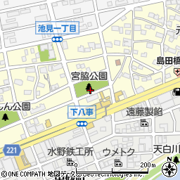 宮脇公園トイレ周辺の地図