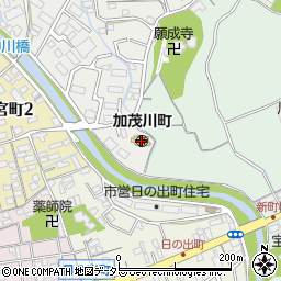 三島市役所　加茂川町保育園周辺の地図
