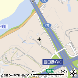 愛知県豊田市勘八町勘八周辺の地図