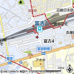 ファミリーマート富吉駅前店周辺の地図