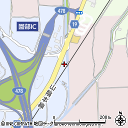 京都府南丹市園部町内林町下鴻ケ下周辺の地図