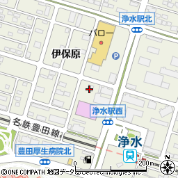 プラージュ理容　豊田浄水店周辺の地図