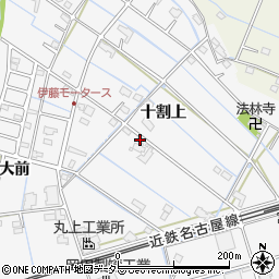 愛知県愛西市善太新田町十割上89周辺の地図