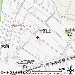 愛知県愛西市善太新田町十割上88周辺の地図