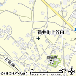 三重県いなべ市員弁町上笠田2076周辺の地図