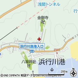 千葉県勝浦市浜行川周辺の地図