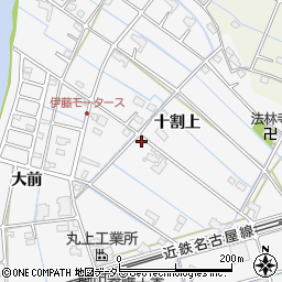 愛知県愛西市善太新田町十割上87周辺の地図