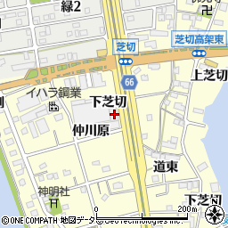 愛知県海部郡蟹江町蟹江新田下芝切45周辺の地図