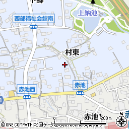 愛知県日進市赤池町村東周辺の地図