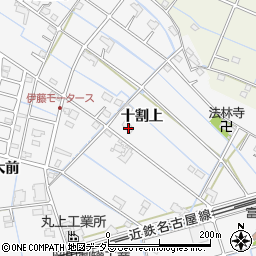 愛知県愛西市善太新田町十割上109周辺の地図