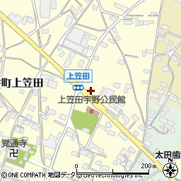 三重県いなべ市員弁町上笠田2658周辺の地図