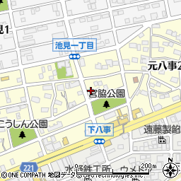 愛知県名古屋市天白区元八事2丁目21周辺の地図