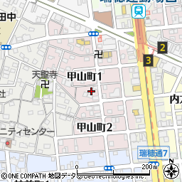 愛知県名古屋市瑞穂区甲山町周辺の地図