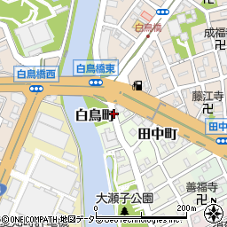 愛知県名古屋市熱田区白鳥町周辺の地図