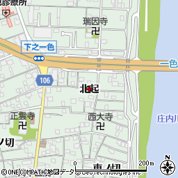 愛知県名古屋市中川区下之一色町北起周辺の地図