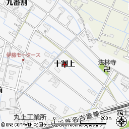 愛知県愛西市善太新田町十割上周辺の地図