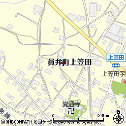 三重県いなべ市員弁町上笠田2003周辺の地図