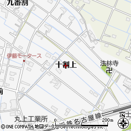 愛知県愛西市善太新田町（十割上）周辺の地図