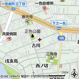愛知県名古屋市中川区下之一色町（古川）周辺の地図