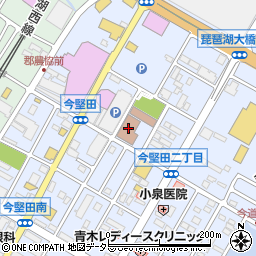 堅田郵便局周辺の地図