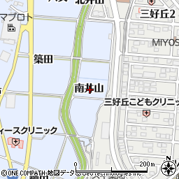 愛知県みよし市福谷町南井山周辺の地図