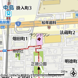 ラウンドワンスタジアム中川１号線店周辺の地図
