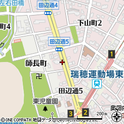 愛知県名古屋市瑞穂区田辺通5丁目周辺の地図
