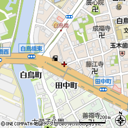 愛知県名古屋市熱田区白鳥2丁目14周辺の地図