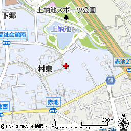愛知県日進市赤池町村東58周辺の地図