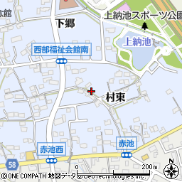 愛知県日進市赤池町村東92周辺の地図