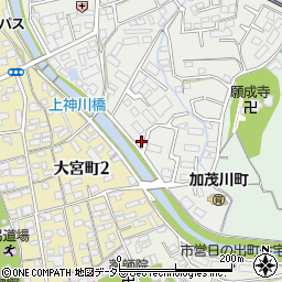 リジョンロード加茂川周辺の地図