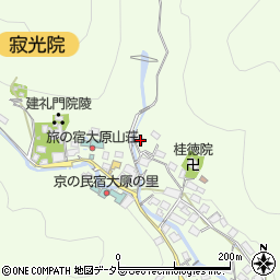 京都府京都市左京区大原草生町52周辺の地図