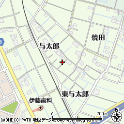 愛知県弥富市五之三町与太郎44周辺の地図