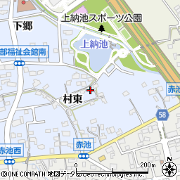 愛知県日進市赤池町村東60-12周辺の地図