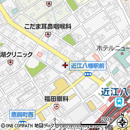 京都銀行近江八幡支店周辺の地図