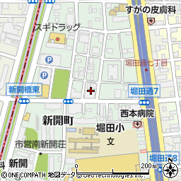 愛知県名古屋市瑞穂区新開町21周辺の地図