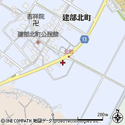 滋賀県東近江市建部北町208周辺の地図