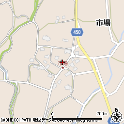 岡山県津山市市場1568周辺の地図