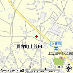 三重県いなべ市員弁町上笠田2025周辺の地図