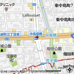 中島橋周辺の地図