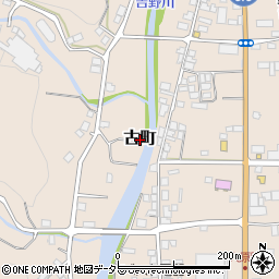 岡山県美作市古町周辺の地図