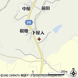 愛知県豊田市成合町下屋入周辺の地図