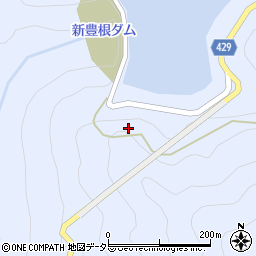 愛知県北設楽郡豊根村古真立月代周辺の地図
