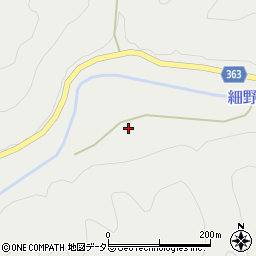 京都府京都市右京区京北細野町田中代周辺の地図